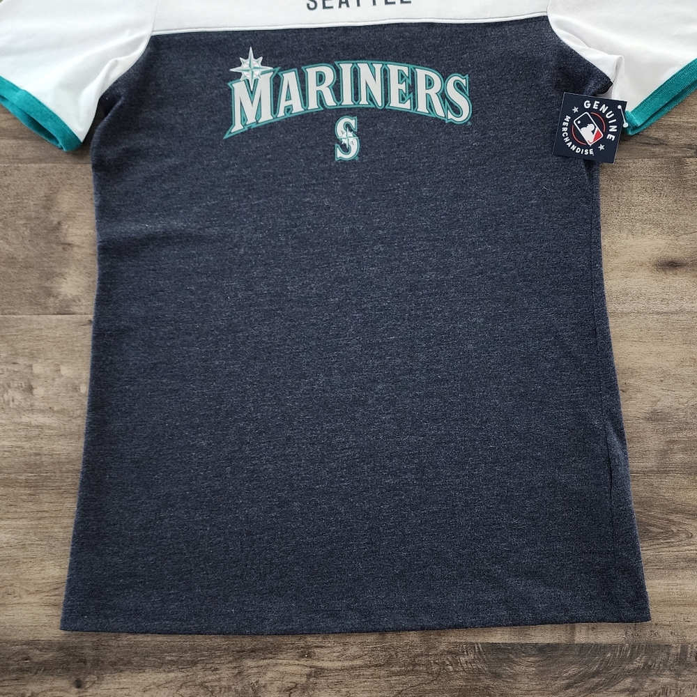 Seattle Mariners Women's Ringer Tee Medium NWT - Picture 5 of 16